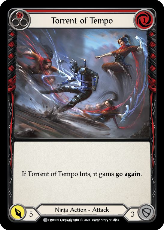 Torrent of Tempo (Red) [CRU069] Unlimited Edition Rainbow Foil, Crucible of War, Common, CRU069