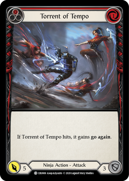 Torrent of Tempo (Red) [CRU069] Unlimited Edition Rainbow Foil, Crucible of War, Common, CRU069