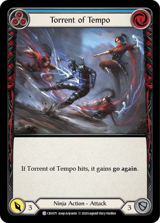 Torrent of Tempo (Blue) [CRU071] Unlimited Edition Rainbow Foil, Crucible of War, Common, CRU071