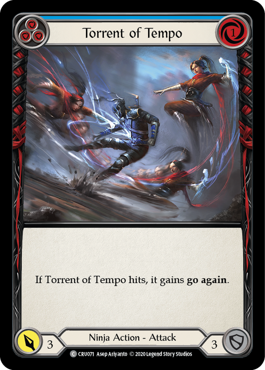 Torrent of Tempo (Blue) [CRU071] Unlimited Edition Rainbow Foil, Crucible of War, Common, CRU071