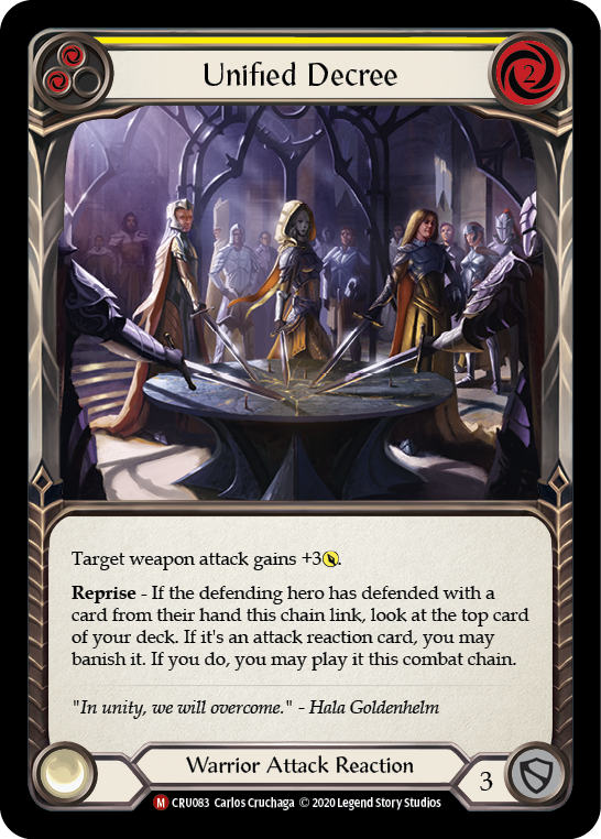 Unified Decree [CRU083] Unlimited Edition Rainbow Foil, Crucible of War, Majestic, CRU083