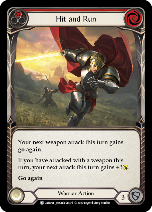 Hit and Run (Red) [CRU091] Unlimited Edition Rainbow Foil, Crucible of War, Common, CRU091