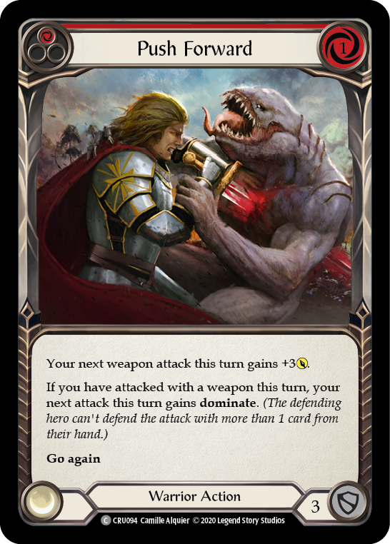 Push Forward (Red) [CRU094] Unlimited Edition Rainbow Foil, Crucible of War, Common, CRU094