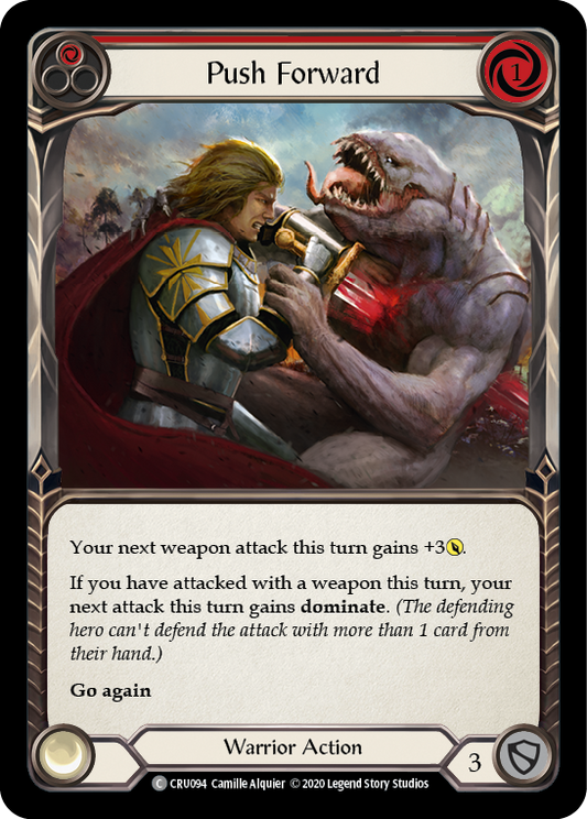 Push Forward (Red) [CRU094] Unlimited Edition Rainbow Foil, Crucible of War, Common, CRU094