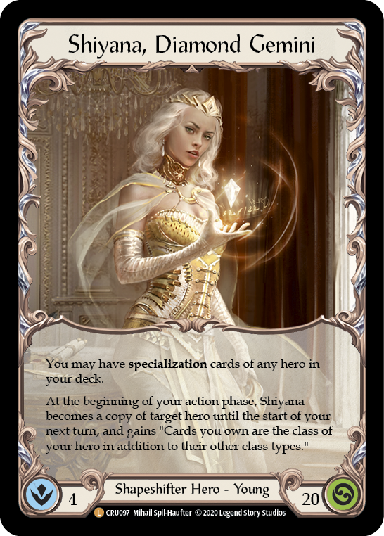 Shiyana, Diamond Gemini [CRU097] Unlimited Edition Rainbow Foil, Crucible of War, Legendary, CRU097