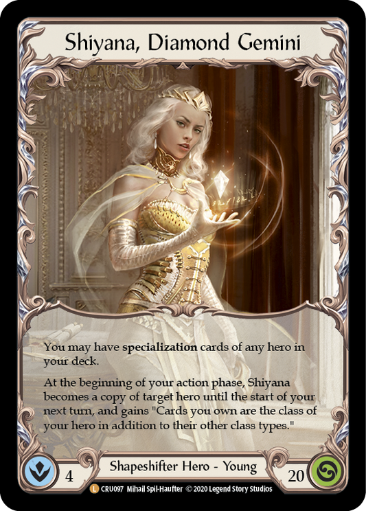 Shiyana, Diamond Gemini [CRU097] Unlimited Edition Rainbow Foil, Crucible of War, Legendary, CRU097