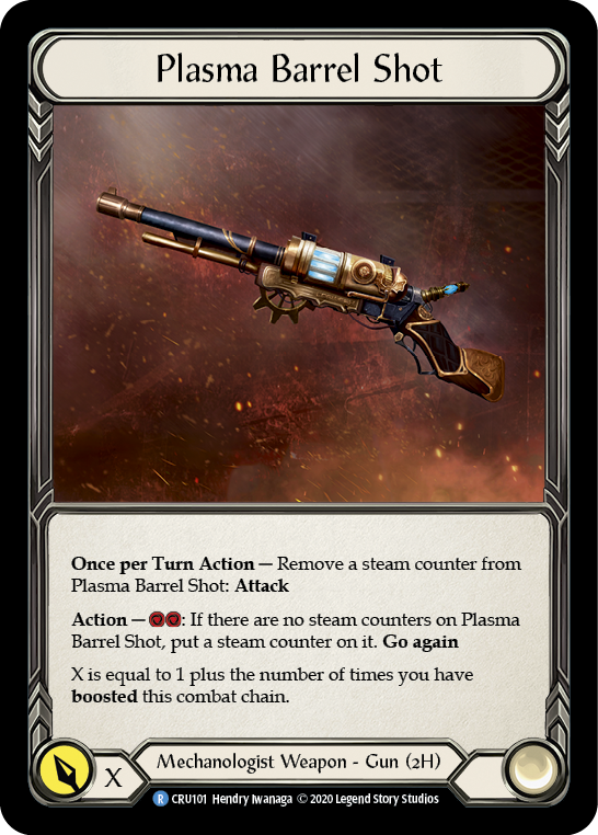 Plasma Barrel Shot [CRU101] Unlimited Edition Rainbow Foil, Crucible of War, Rare, CRU101