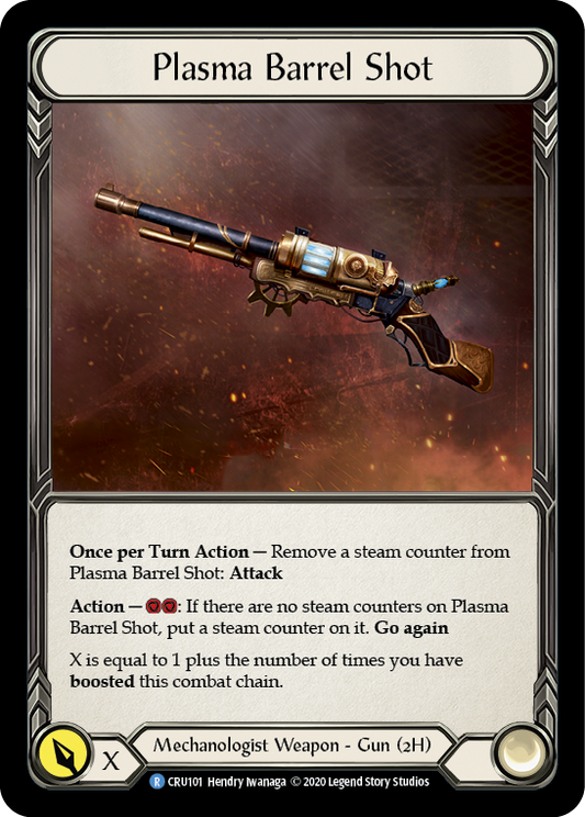 Plasma Barrel Shot [CRU101] Unlimited Edition Rainbow Foil, Crucible of War, Rare, CRU101