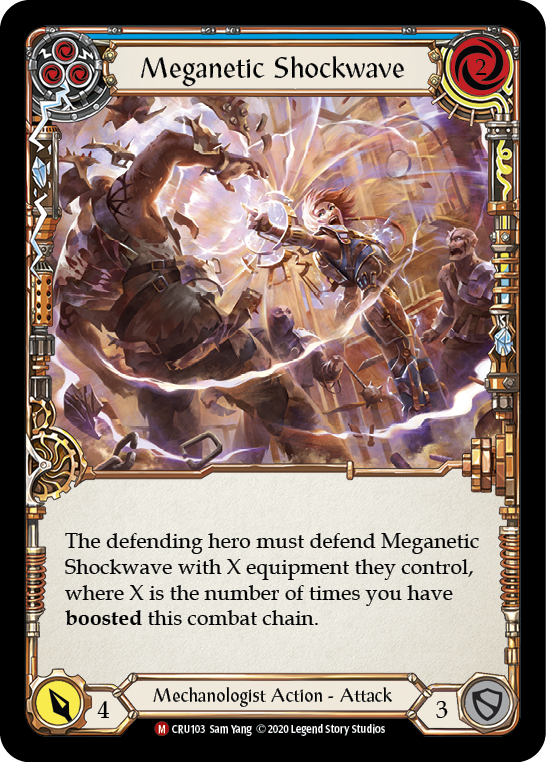 Meganetic Shockwave [CRU103] Unlimited Edition Rainbow Foil, Crucible of War, Majestic, CRU103