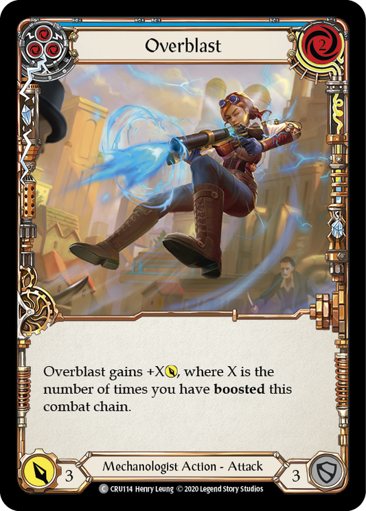 Overblast (Blue) [CRU114] Unlimited Edition Rainbow Foil, Crucible of War, Common, CRU114