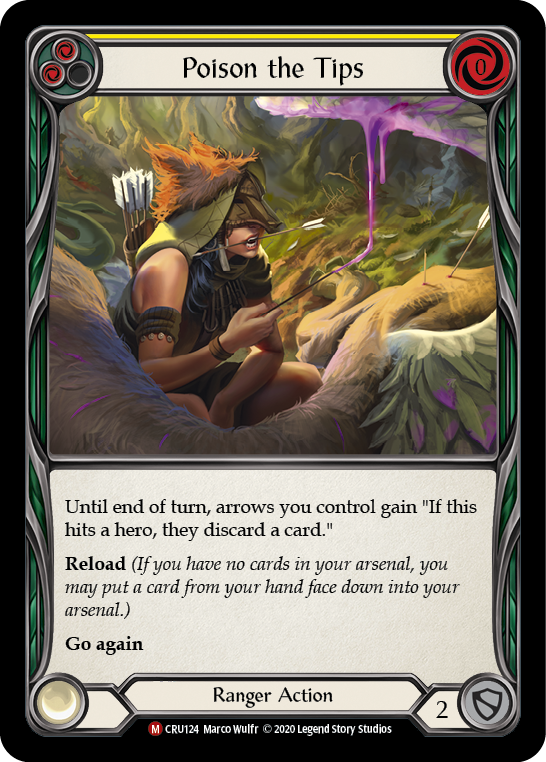 Poison the Tips [CRU124] Unlimited Edition Rainbow Foil, Crucible of War, Majestic, CRU124