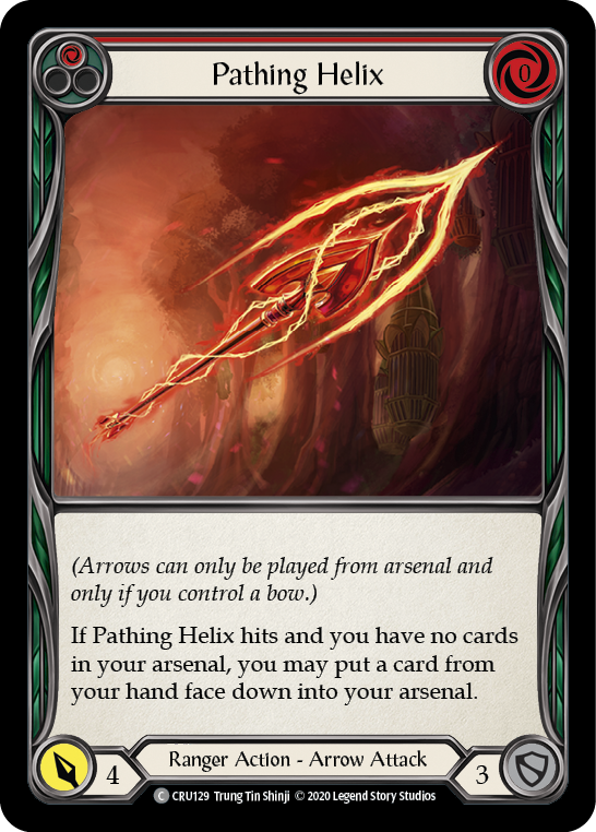 Pathing Helix (Red) [CRU129] Unlimited Edition Rainbow Foil, Crucible of War, Common, CRU129