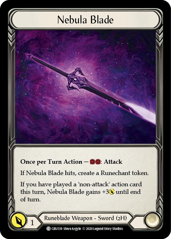 Nebula Blade [CRU139] 1st Edition Normal, Crucible of War, Common, CRU139