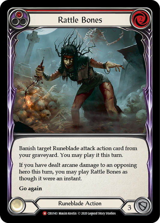 Rattle Bones [CRU143] Unlimited Edition Rainbow Foil, Crucible of War, Majestic, CRU143