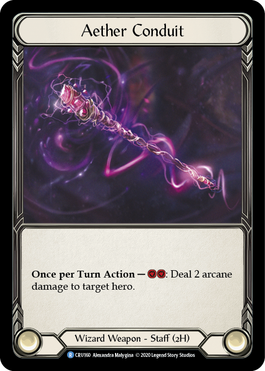 Aether Conduit [CRU160] Unlimited Edition Rainbow Foil, Crucible of War, Rare, CRU160