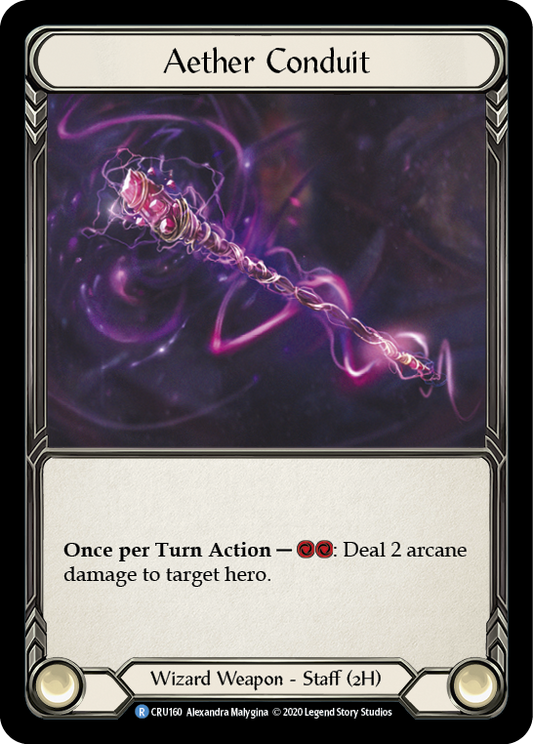 Aether Conduit [CRU160] Unlimited Edition Rainbow Foil, Crucible of War, Rare, CRU160