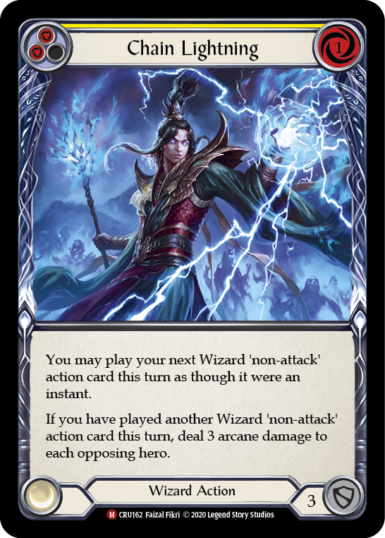 Chain Lightning [CRU162] 1st Edition Normal, Crucible of War, Majestic, CRU162