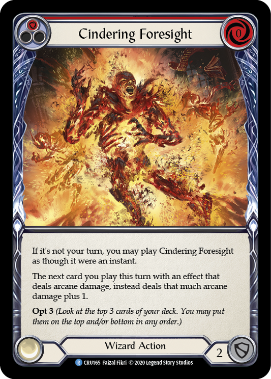 Cindering Foresight (Red) [CRU165] Unlimited Edition Rainbow Foil, Crucible of War, Rare, CRU165