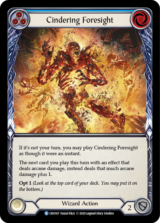 Cindering Foresight (Blue) [CRU167] Unlimited Edition Normal, Crucible of War, Rare, CRU167