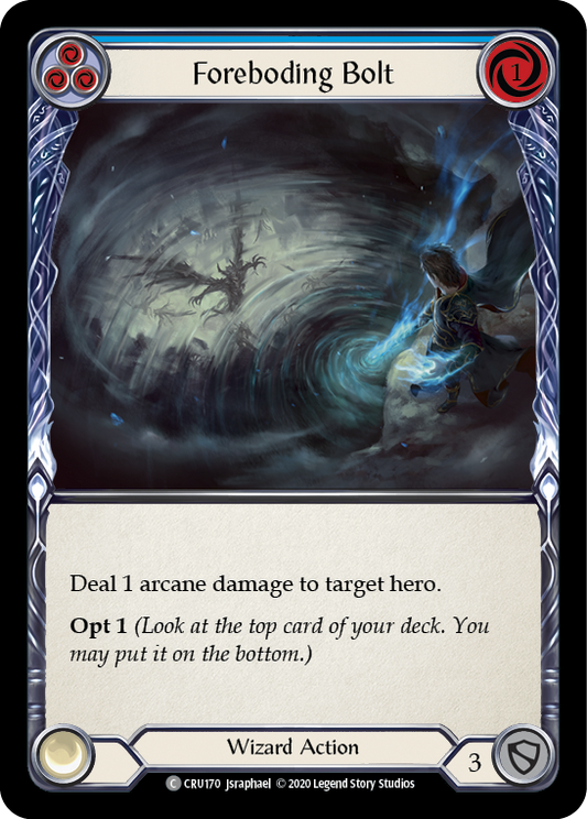 Foreboding Bolt (Blue) [CRU170] Unlimited Edition Normal, Crucible of War, Common, CRU170