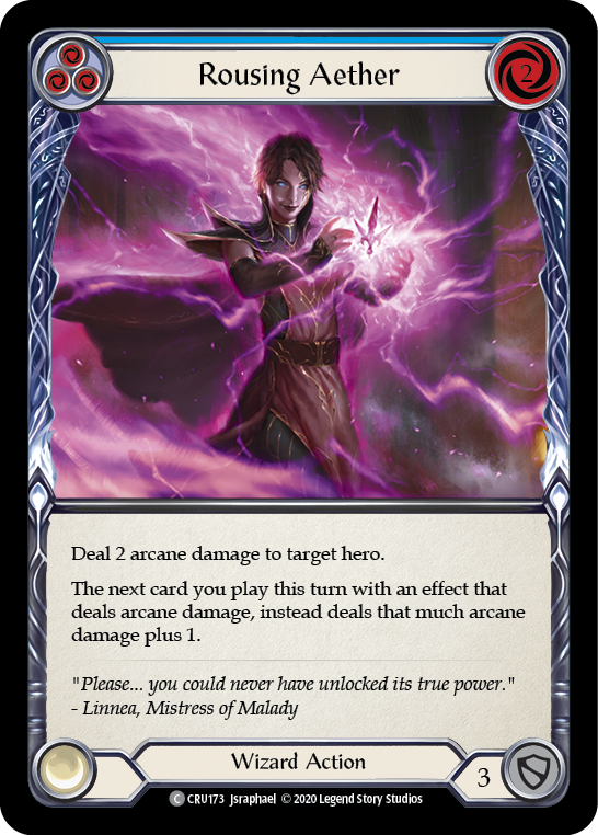 Rousing Aether (Blue) [CRU173] Unlimited Edition Rainbow Foil, Crucible of War, Common, CRU173