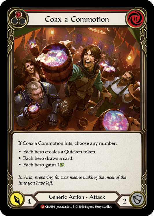 Coax a Commotion [CRU180] 1st Edition Rainbow Foil, Crucible of War, Majestic, CRU180