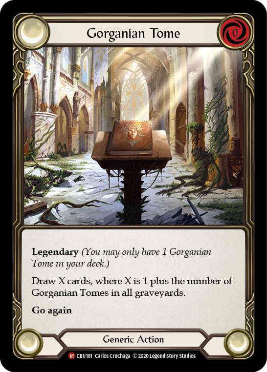 Gorganian Tome [CRU181] Unlimited Edition Rainbow Foil, Crucible of War, Majestic, CRU181