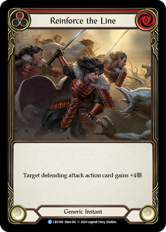 Reinforce the Line (Red) [CRU189] Unlimited Edition Rainbow Foil, Crucible of War, Rare, CRU189