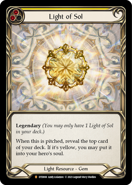 Light of Sol [DTD000] Cold Foil, Dusk till Dawn, Fabled, DTD000