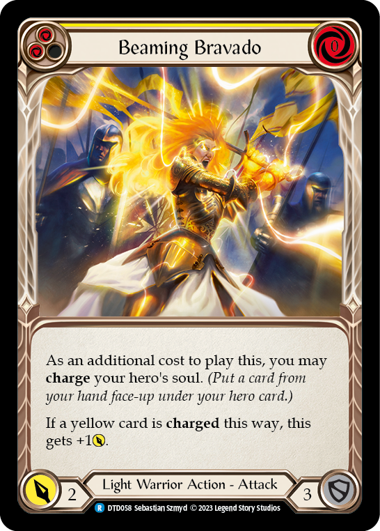 Beaming Bravado (Yellow) [DTD058] Rainbow Foil, Dusk till Dawn, Rare, DTD058