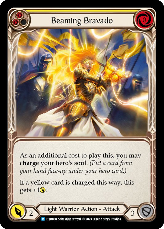 Beaming Bravado (Yellow) [DTD058] Rainbow Foil, Dusk till Dawn, Rare, DTD058