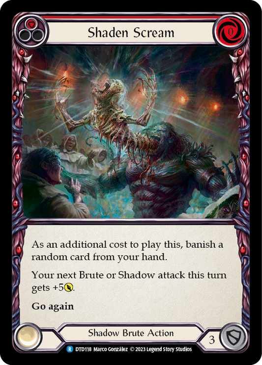 Shaden Scream (Red) [DTD118] Rainbow Foil, Dusk till Dawn, Rare, DTD118