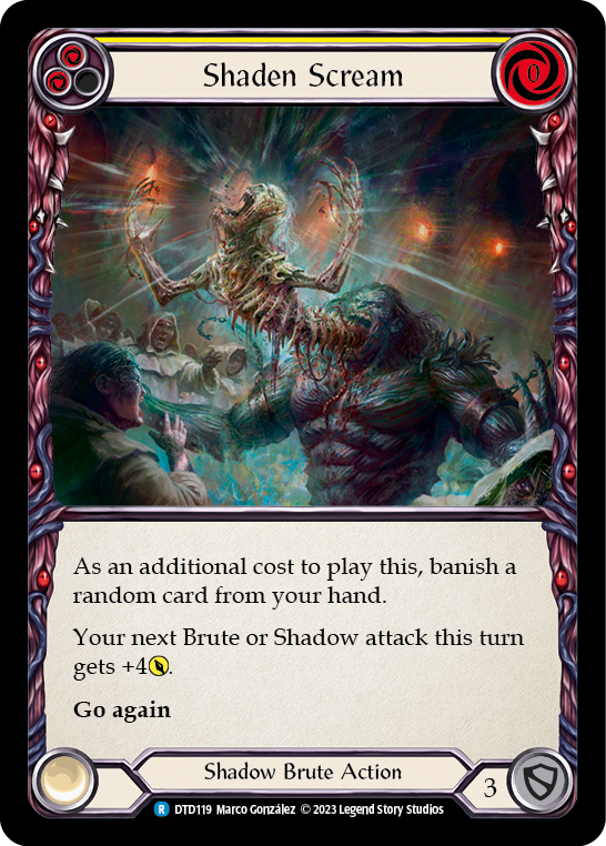 Shaden Scream (Yellow) [DTD119] Rainbow Foil, Dusk till Dawn, Rare, DTD119