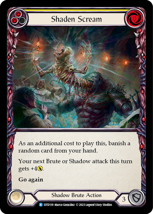 Shaden Scream (Yellow) [DTD119] Rainbow Foil, Dusk till Dawn, Rare, DTD119