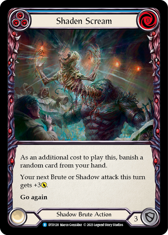 Shaden Scream (Blue) [DTD120] Rainbow Foil, Dusk till Dawn, Rare, DTD120