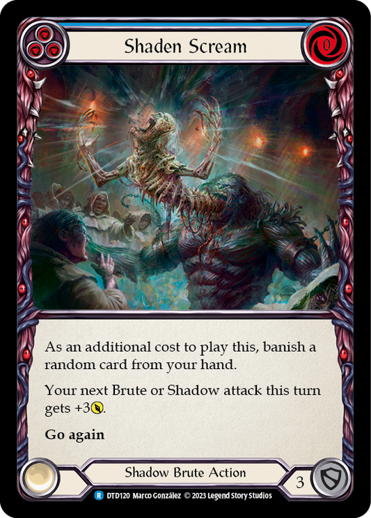 Shaden Scream (Blue) [DTD120] Rainbow Foil, Dusk till Dawn, Rare, DTD120