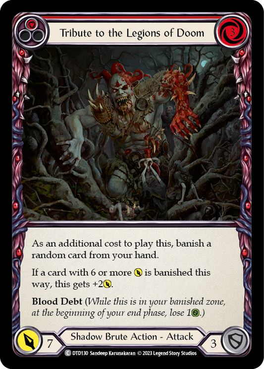 Tribute to the Legions of Doom (Red) [DTD130] Rainbow Foil, Dusk till Dawn, Rare, DTD130