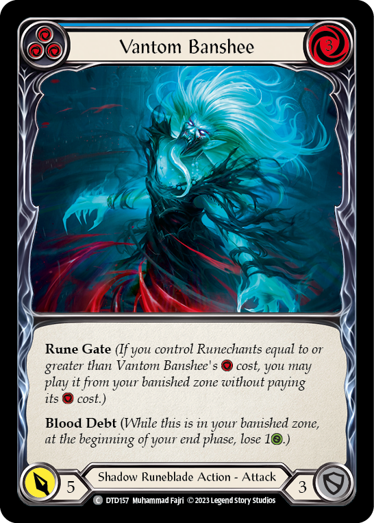 Vantom Banshee (Blue) [DTD157] Rainbow Foil, Dusk till Dawn, Common, DTD157