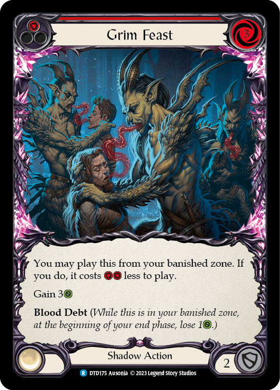 Grim Feast (Red) [DTD175] Rainbow Foil, Dusk till Dawn, Rare, DTD175