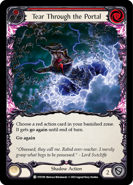 Tear Through the Portal (Red) [DTD190] Rainbow Foil, Dusk till Dawn, Common, DTD190