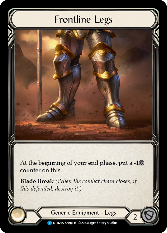 Frontline Legs [DTD225] Cold Foil, Dusk till Dawn, Rare, DTD225