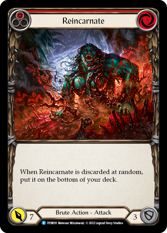 Reincarnate (Red) [DYN010] Rainbow Foil, Dynasty, Rare, DYN010