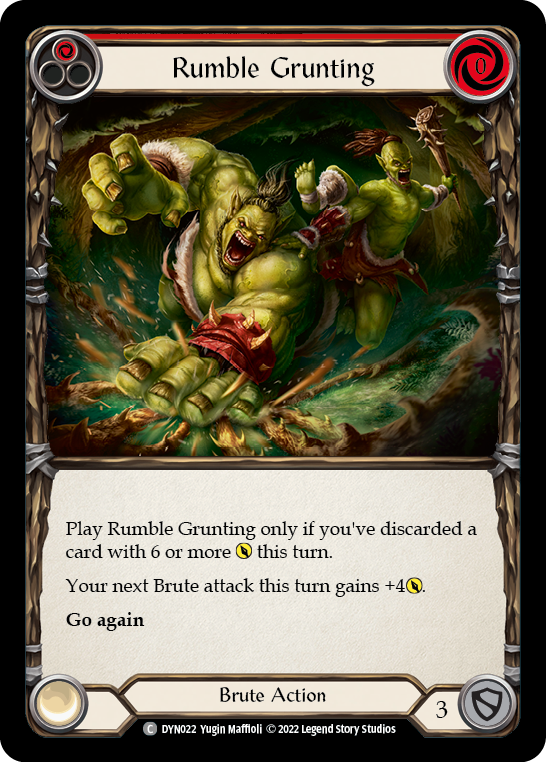 Rumble Grunting (Red) [DYN022] Rainbow Foil, Dynasty, Common, DYN022