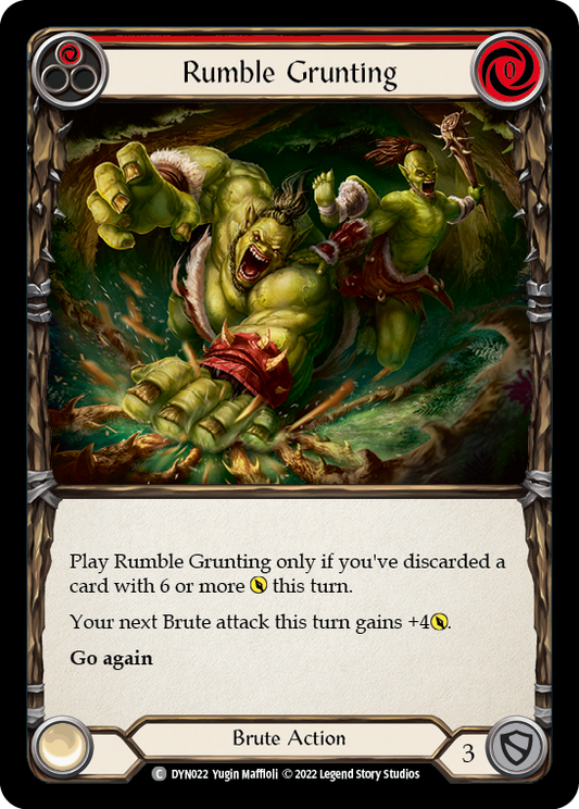 Rumble Grunting (Red) [DYN022] Rainbow Foil, Dynasty, Common, DYN022