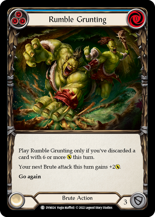 Rumble Grunting (Blue) [DYN024] Rainbow Foil, Dynasty, Common, DYN024