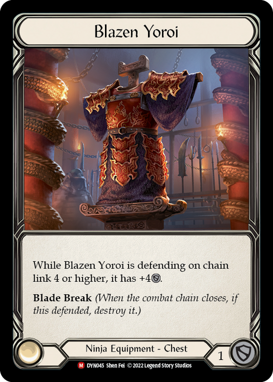 Blazen Yoroi [DYN045] Rainbow Foil, Dynasty, Majestic, DYN045