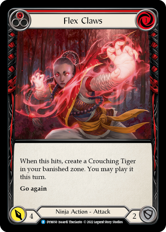 Flex Claws (Red) [DYN050] Rainbow Foil, Dynasty, Rare, DYN050