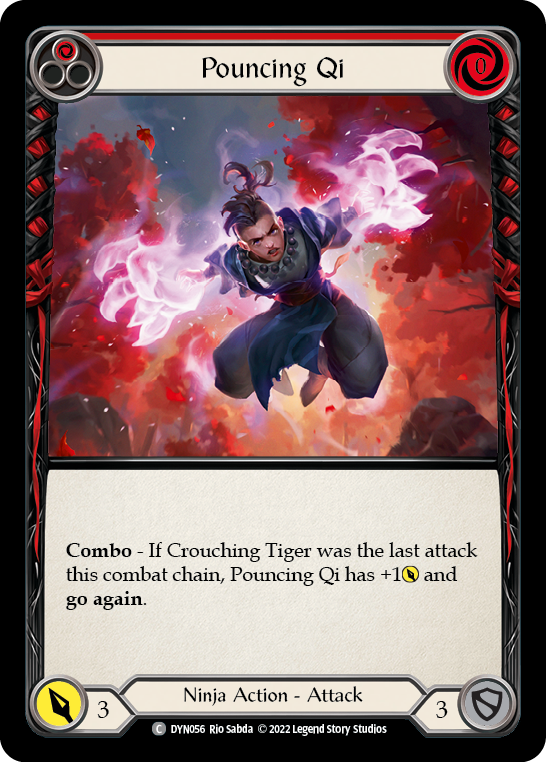 Pouncing Qi (Red) [DYN056] Rainbow Foil, Dynasty, Common, DYN056