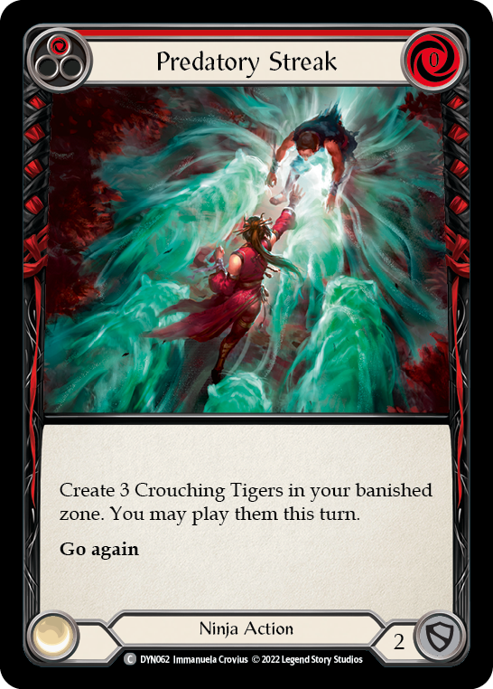 Predatory Streak (Red) [DYN062] Rainbow Foil, Dynasty, Common, DYN062