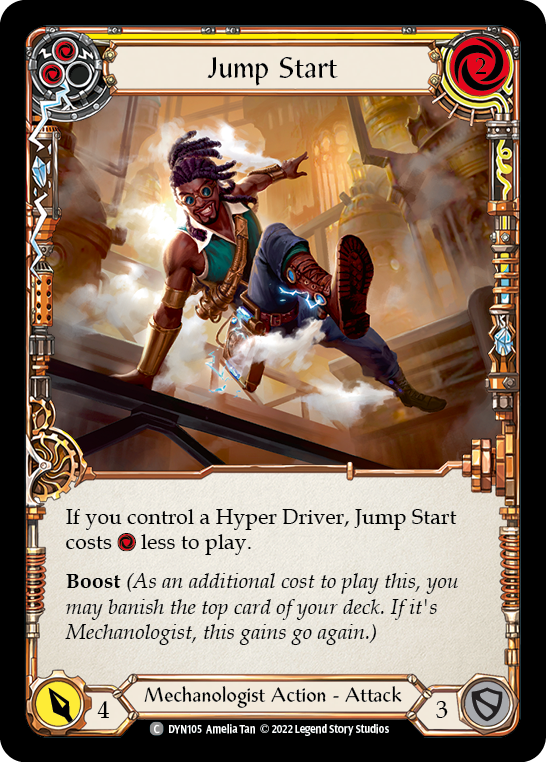 Jump Start (Yellow) [DYN105] Rainbow Foil, Dynasty, Common, DYN105